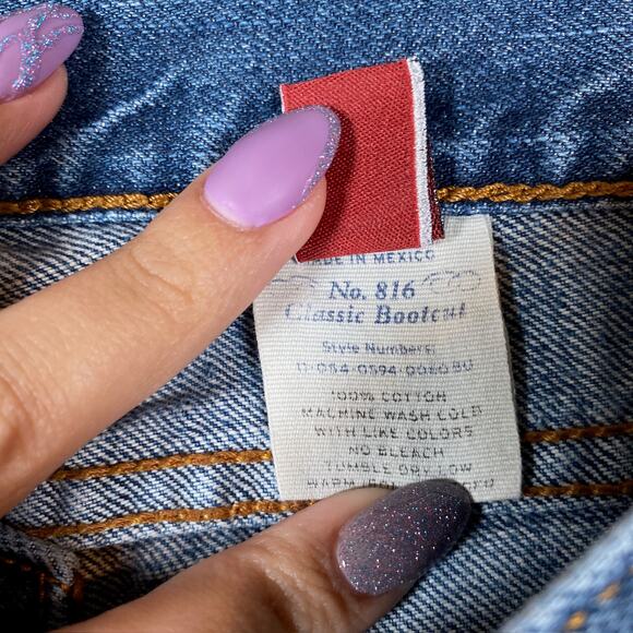 John B Stetson Co Womens Jeans Blue Denim Classic Bootcut 100% Cotton Stretch 2 - Picture 6 of 14